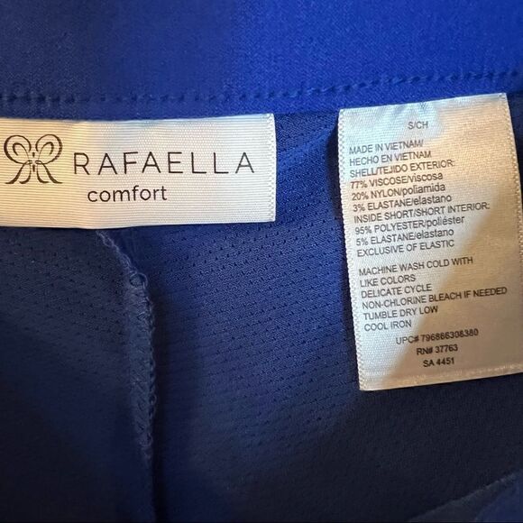Rafaela Women’s Comfort Skort size Small Royal Blue Pull-on Elastic Waist - Picture 6 of 6